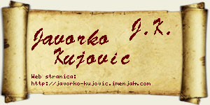 Javorko Kujović vizit kartica